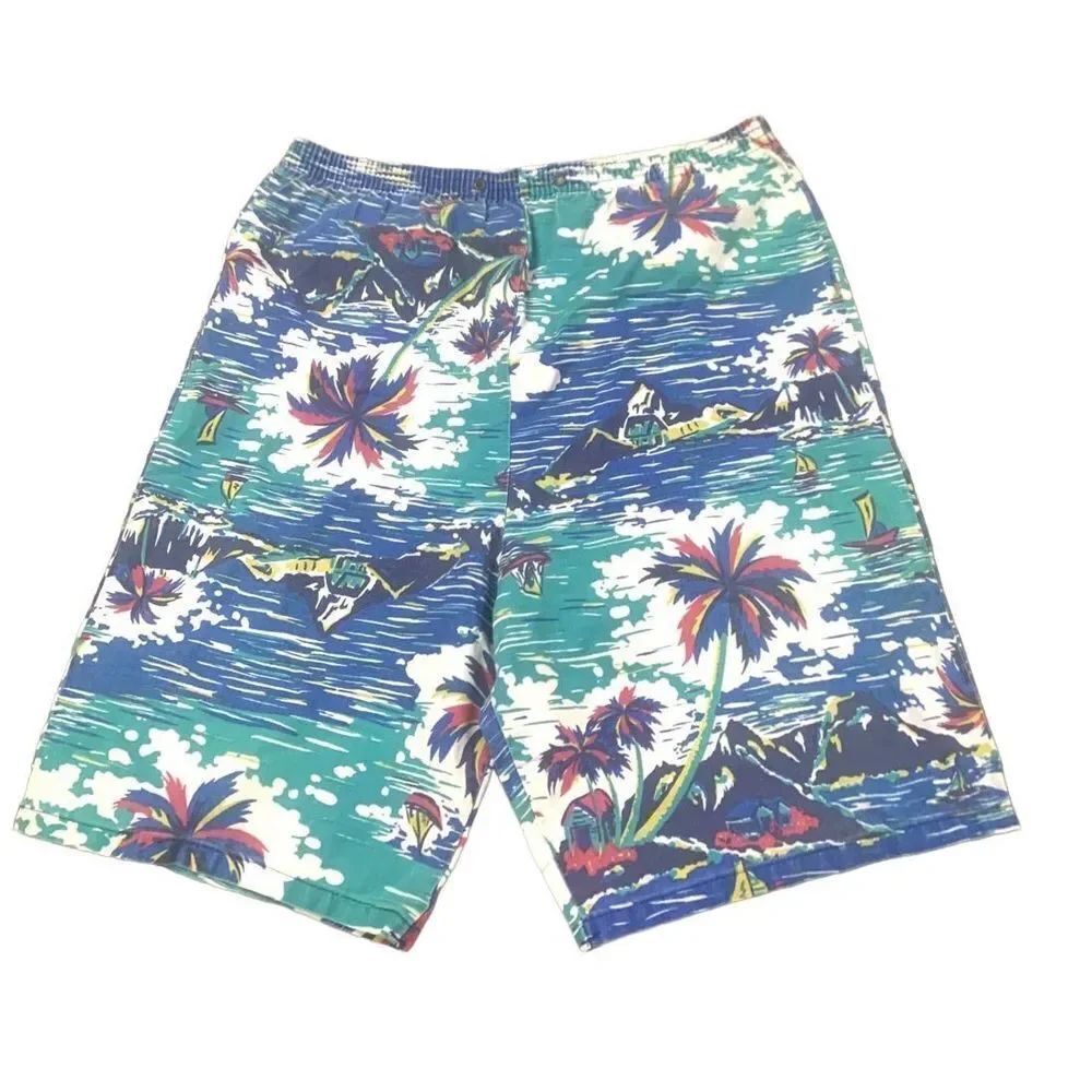 Vintage Tropical Patterned Shorts